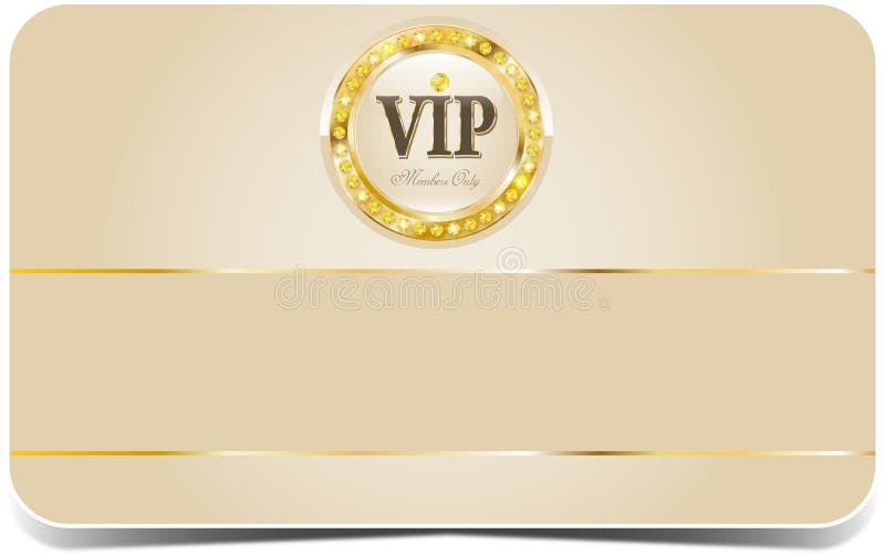 Premium vip glossy card for web sites. Golden poker vectors