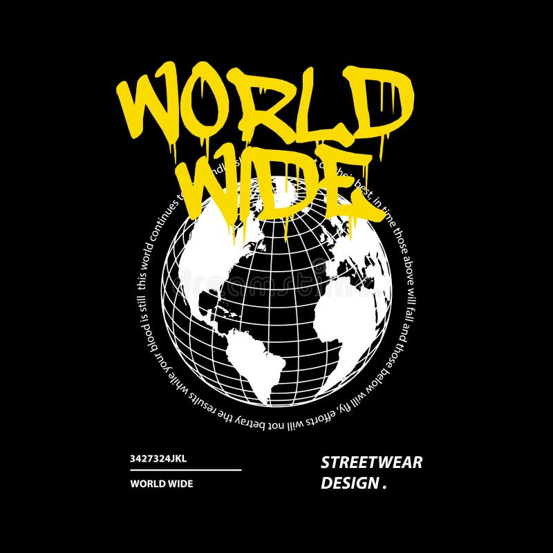 Premium World Wide Streetwear Graphic Design Vector Clothing Brand ...