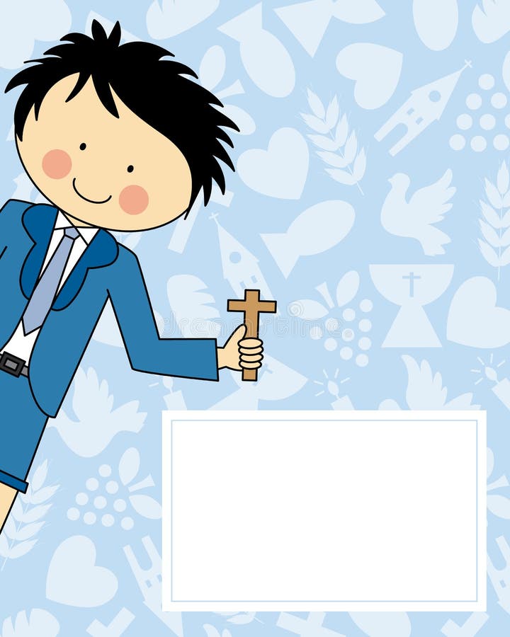Première communion de garçon illustration libre de droits Première communion de garçon illustration libre de droits
