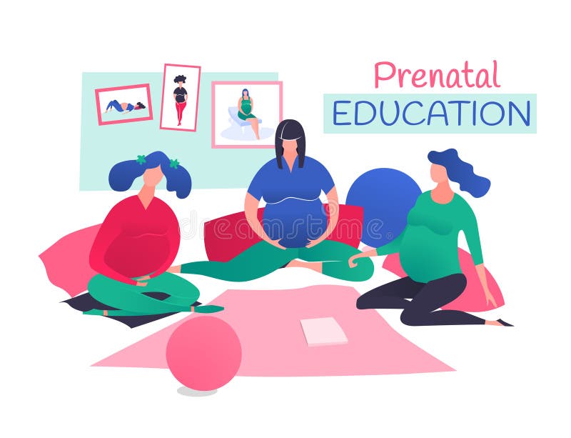 Prenatal classes image stock vector. Illustration of medic - 156318625