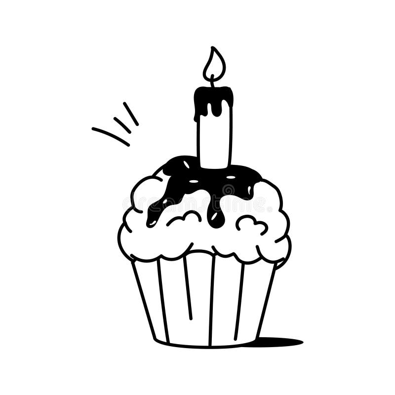 Prendi questa fantastica icona di cupcake in stile moderno illustrazione di stock