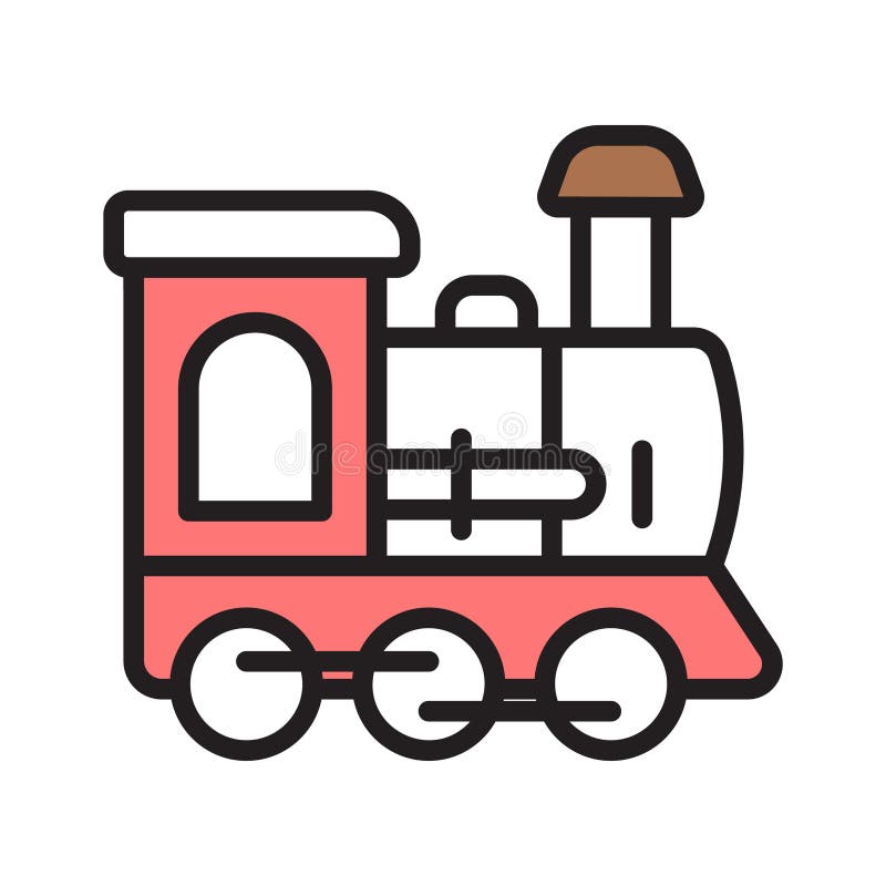 Prendi questa fantastica icona di un treno giocattolo in stile moderno illustrazione vettoriale