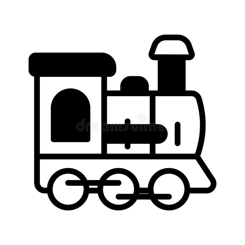 Prendi questa fantastica icona di un treno giocattolo in stile moderno illustrazione vettoriale