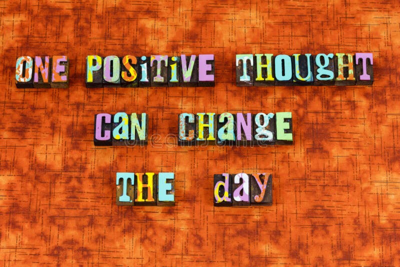 Prensa de copiar de pensamiento positiva de la alegría del cambio del optimismo