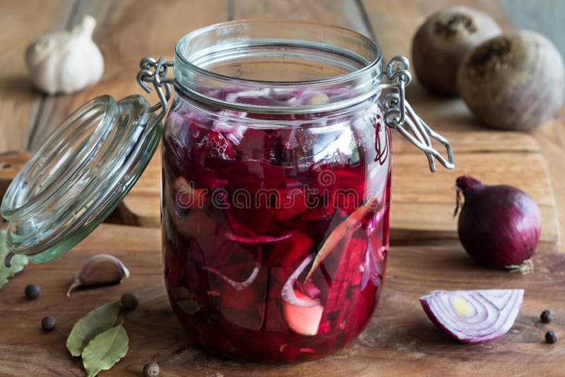 Preparation of Fermented Beets & X28;beet Kvass& X29; in a Jar Stock
