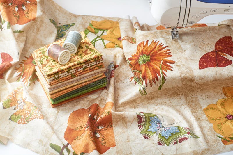 Preparation and Selection of Fabrics for Sewing Patchwork Quilt Stock