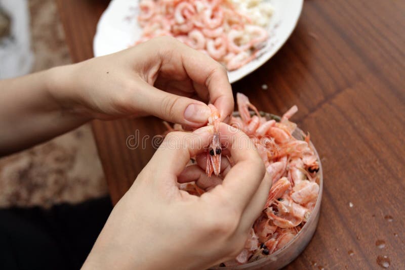Preparation shrimps