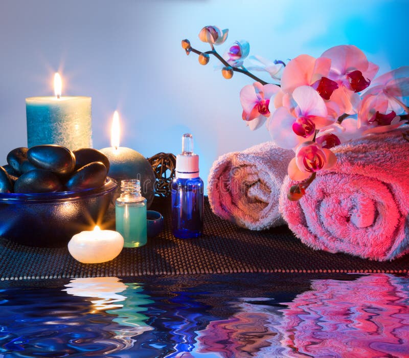 Preparação para a massagem e a aromaterapia