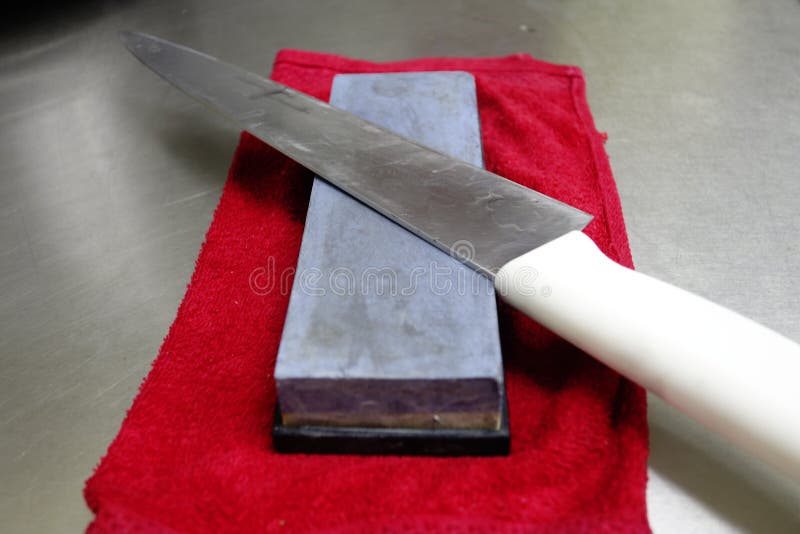 Prepare a Wetstone for Sharpening a Knife Stock Photo Image of wing