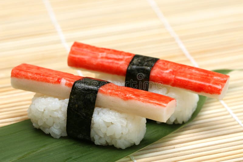 Prepared and delicious sushi