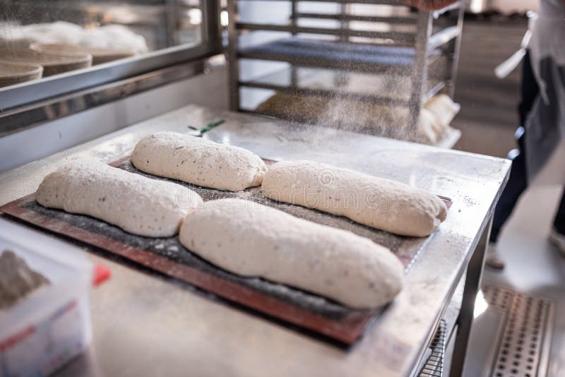 Prepared Dough for Baking in the Oven. Fresh Bread Stock Photo Image of dirty, bakery 244651824