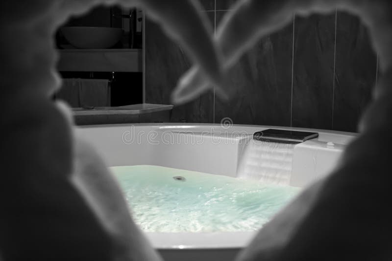 Preparing the Bathtub for a Special Night Stock Image Image of flower