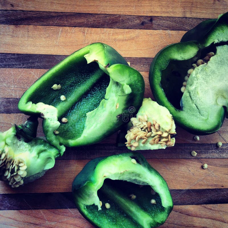 Preparing bell peppers stock photo. Image of healthy 27845216
