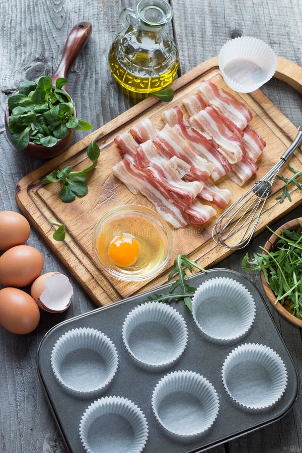 Preparing egg muffins stock image. Image of eggs, boiled 67406173
