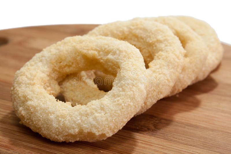 Preparing Fried Onion Rings Stock Photo Image of calories, greasy 49108734