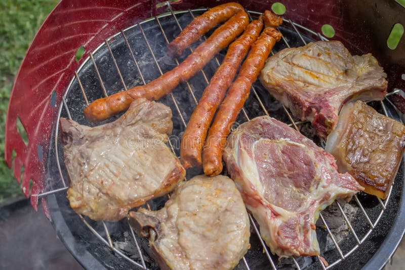 RibEye Steak Cooking on Griddle Stock Photo Image of grill, blood