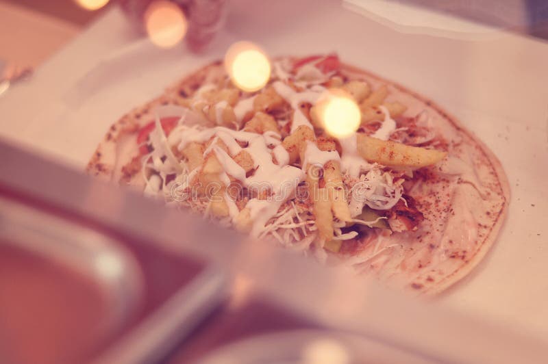 Preparing shawarma stock image. Image of food, health 57856697