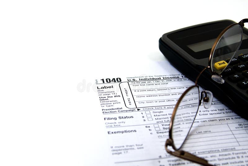 Preparing Taxes stock photos