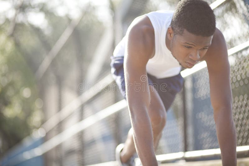 Preparing to run royalty free stock images