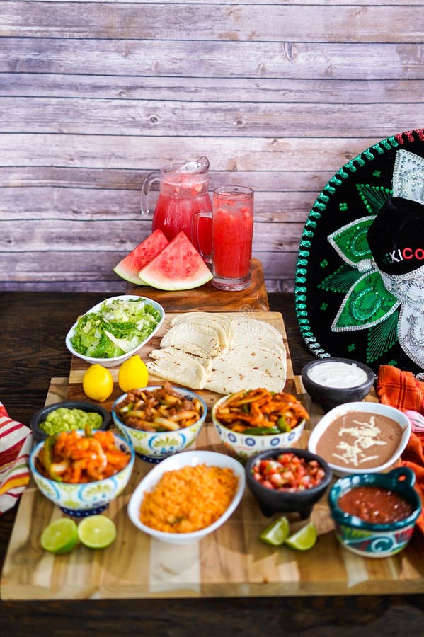 Preperation of Fresh Spanish Mexican Food Stock Photo Image of bowl