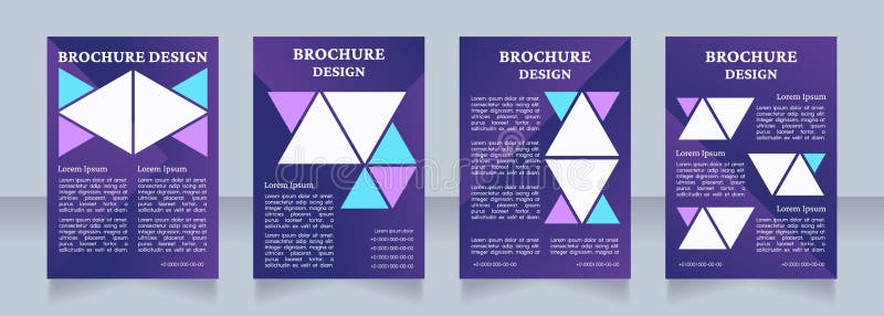 Preschool educational center promotional blank brochure layout design royalty free illustration