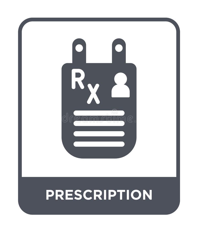 Prescription Icon in Trendy Design Style. Prescription Icon Isolated on ...