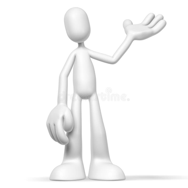 Presentación de personaje 3D ilustración del vector