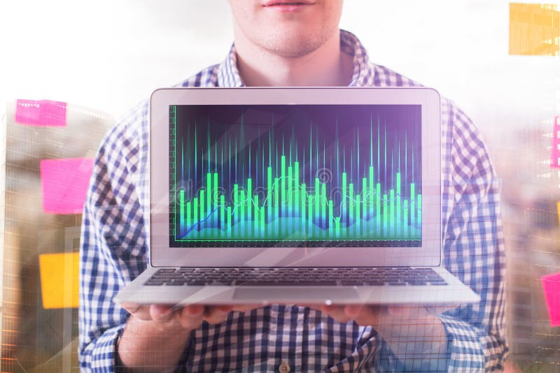 Presentatie en handelsconcept stock afbeeldingen