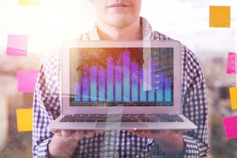 Presentatie en marktconcept stock fotografie