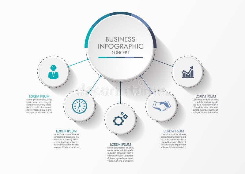 Presentation Business circle infographic vector illustration Presentation Business circle infographic vector illustration