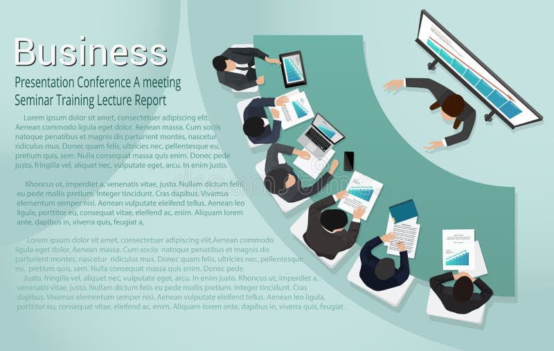 Presentation Business conference Report Meeting Training Seminar Lecture vector illustration