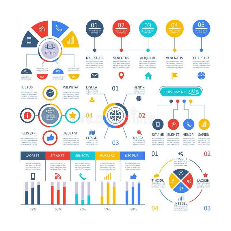Presentation infographics. Flowchart timeline process chart, organization workflow, number option diagrams. Infographic vector illustration Presentation infographics. Flowchart timeline process chart, organization workflow, number option diagrams. Infographic vector illustration