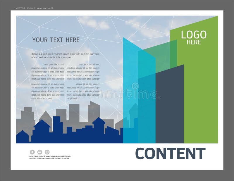 Presentation Layout Design For Business Cover Page Template Stock ...