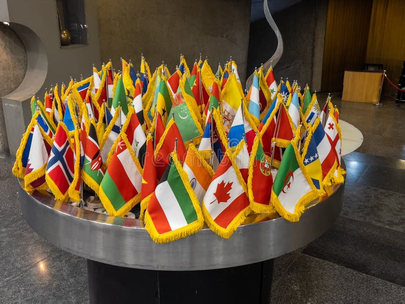 Presentation of World Flags in Official Institutions Stock Photo ...