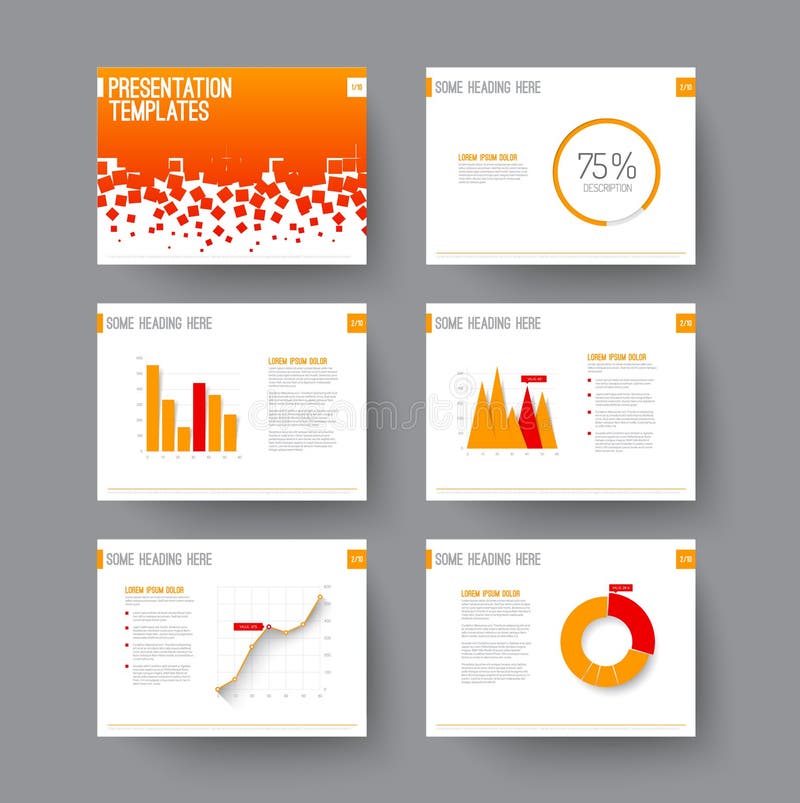 Presentationen glider med infographic beståndsdelar