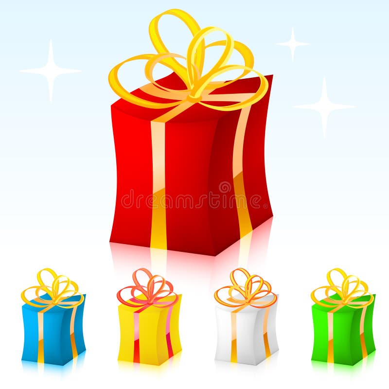 Presente colorido do vetor ilustração royalty free Presente colorido do vetor ilustração royalty free