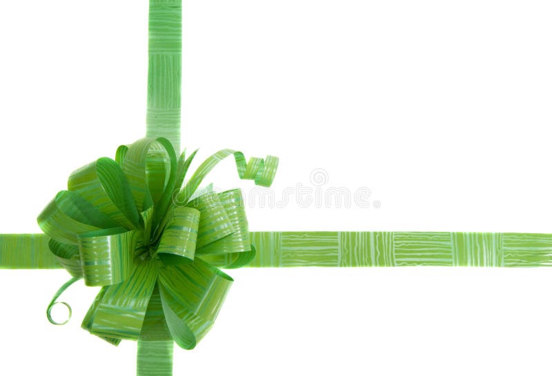 Presente verde da curva foto de stock Presente verde da curva foto de stock