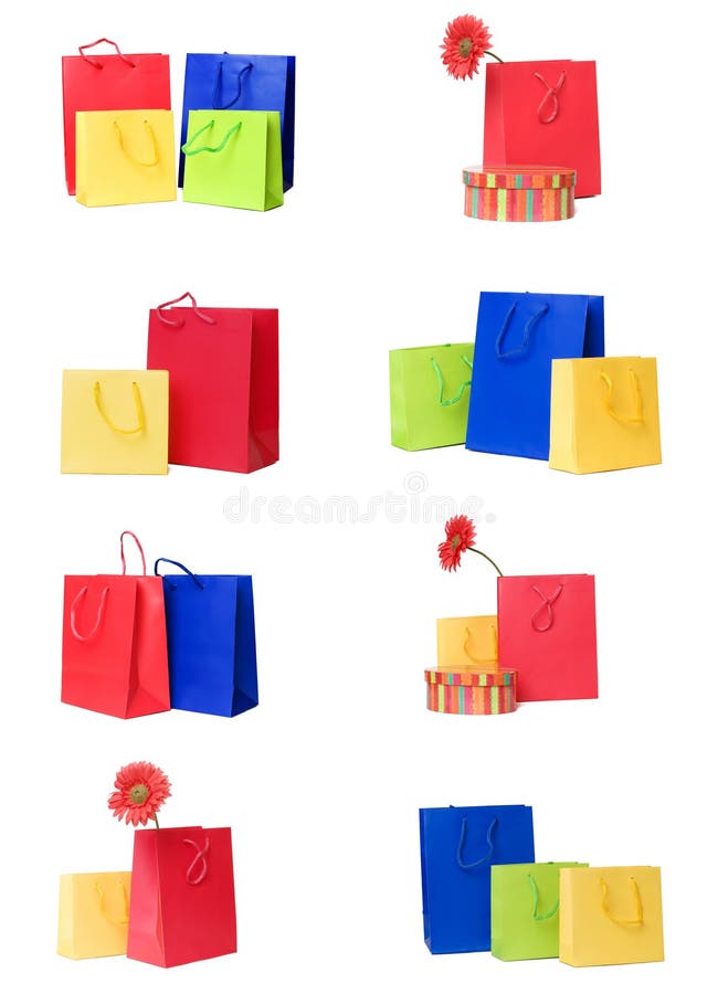Presents or Shopping Bags Collection Stock Photo Image of empty
