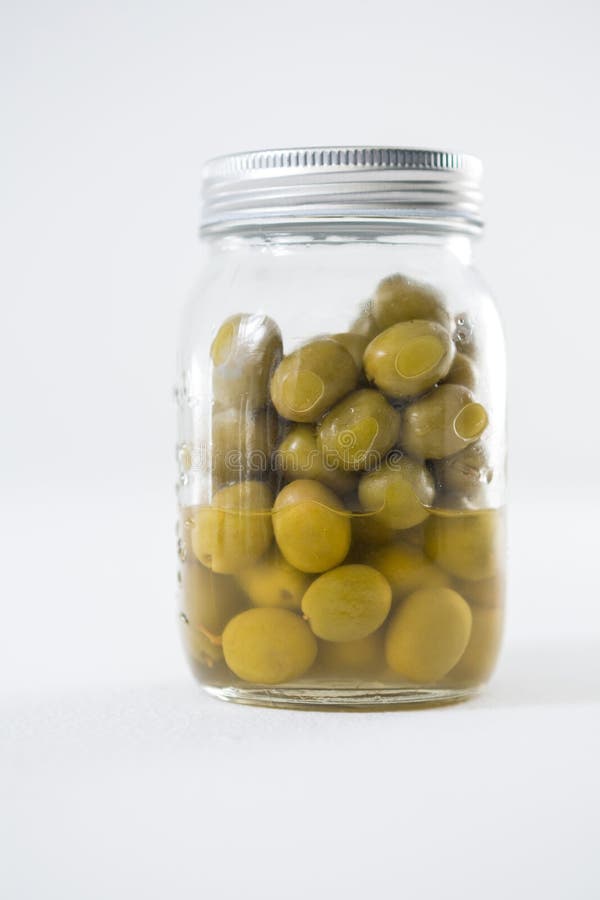 Preservative olives in jar stock photo. Image of protein 95693080