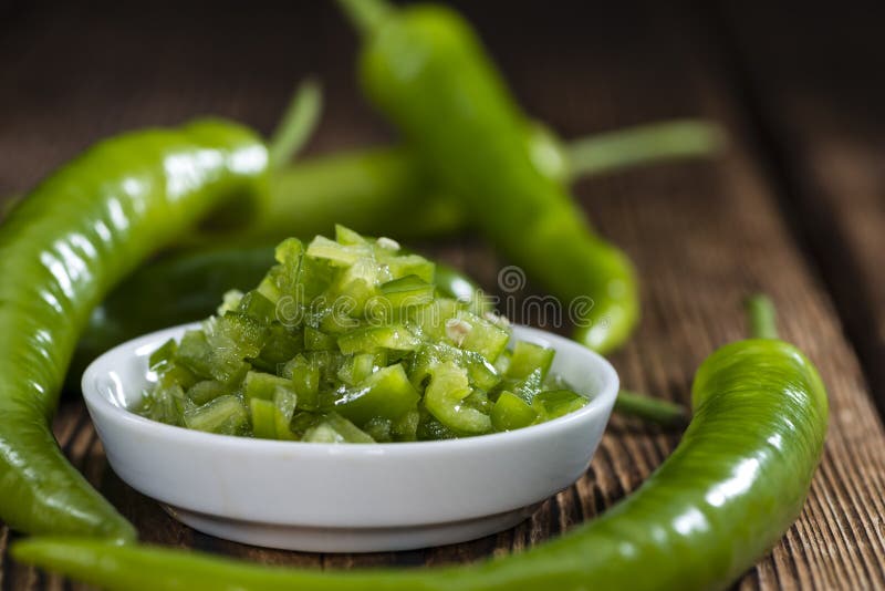 Preserved Green Chilis stock image. Image of pepperoni 52715003
