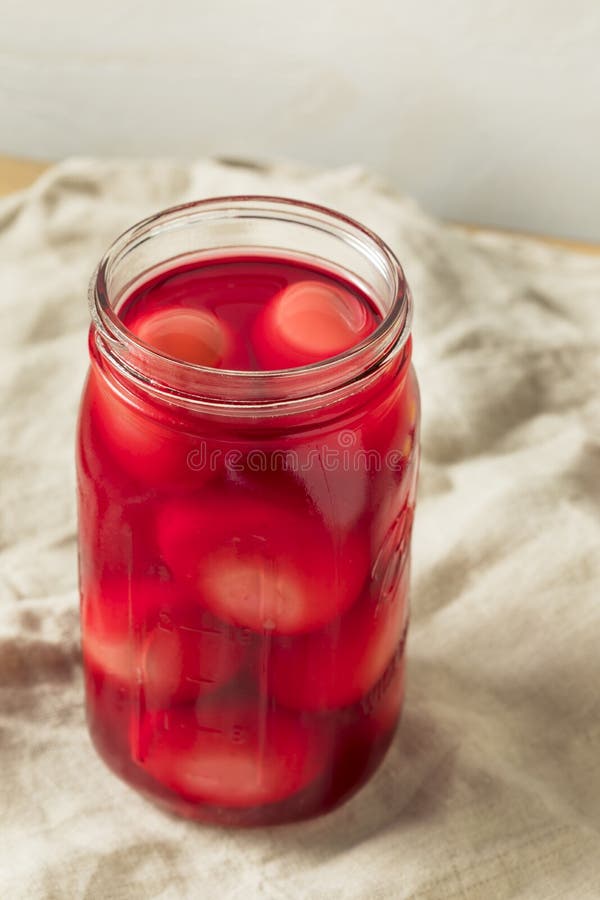 Preserved Pink Pickled Eggs Stock Photo Image of purple, homemade 126808686