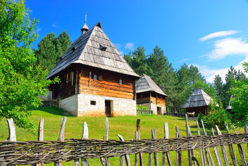Preserved Traditional Balkans Medieval Village in Sirogojno, Zlatibor ...