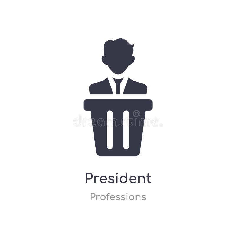 president icon. isolated president icon vector illustration from professions collection. editable sing symbol can be use for web site and mobile app