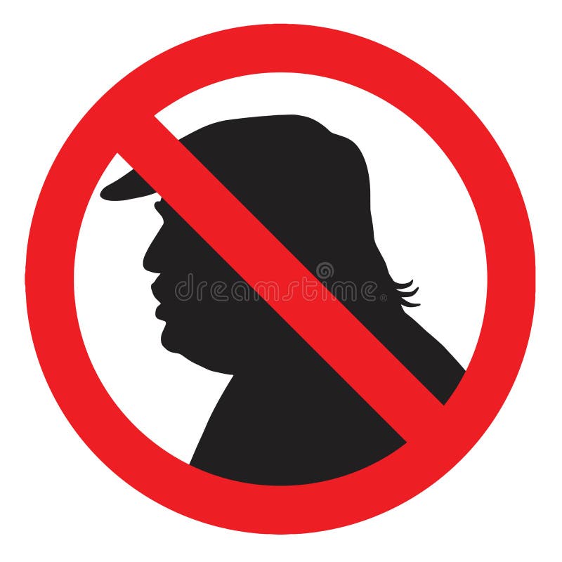 Presidente anti Donald Trump Silhouette Sign Ejemplo del icono del vector