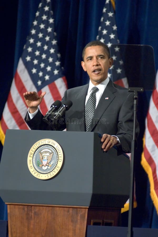 Presidente Barack Obama no Arizona imagem de stock Presidente Barack Obama no Arizona imagem de stock