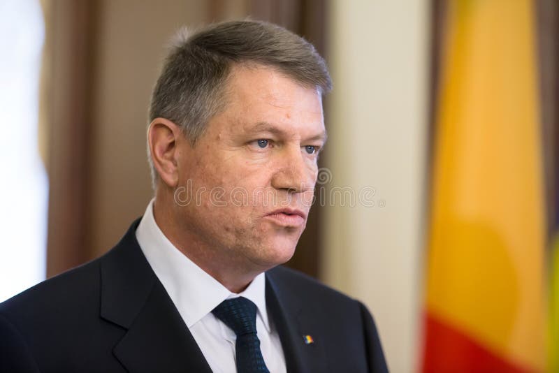 Presidente della Romania Klaus Iohannis immagini stock libere da diritti Presidente della Romania Klaus Iohannis immagini stock libere da diritti