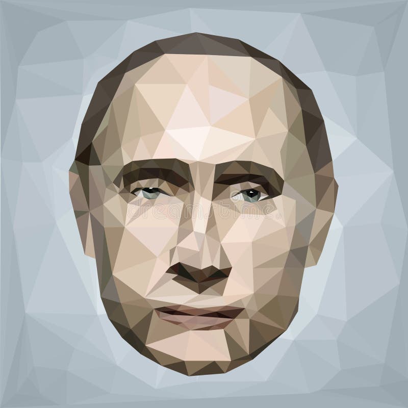 Presidente Rússia de Vladimir Putin do retrato baixo poli