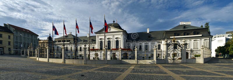 Prezidentský palác Bratislava panoráma