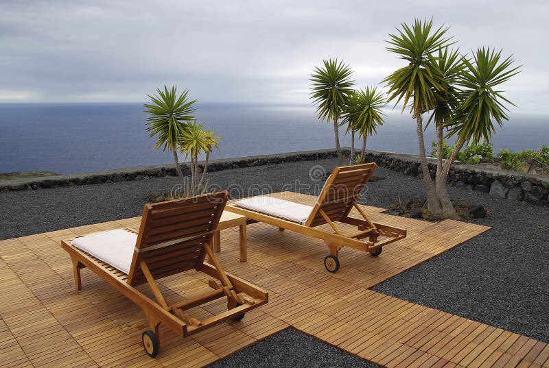 Recreational deck with ocean views. La Palma. Recreational deck with ocean views. La Palma