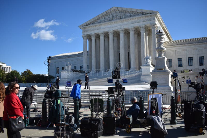 Press and Activists Gather Outside the U.S. Supreme Court While the High Court Hears Arguments on the Texas Abortion